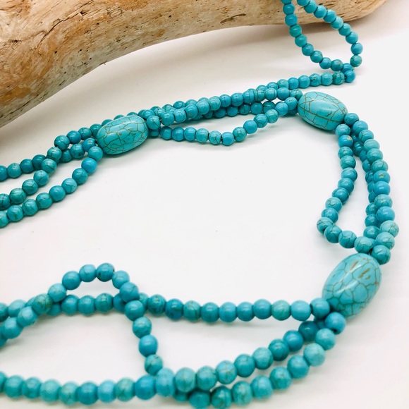 Vintage turquoise bead southwestern style necklace 💙 - Picture 10 of 13